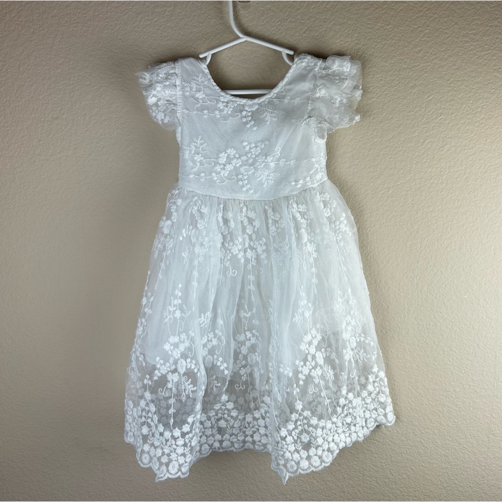 3/$10 NNJXD White Lace Dress Sz 3T/100